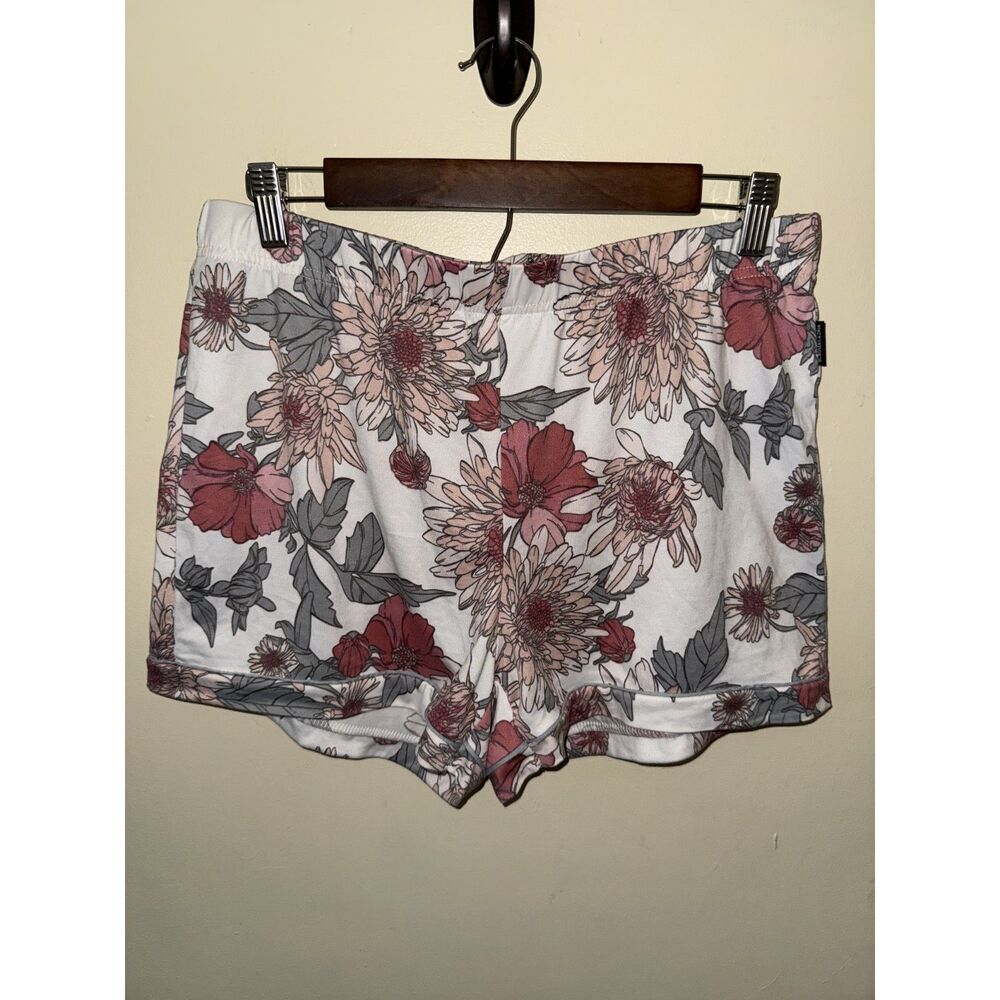 BCBGMAXAZRIA Floral Pajama Set Large L Short Sleeve Shirt Shorts PJs Sleepwear - Picture 2 of 14